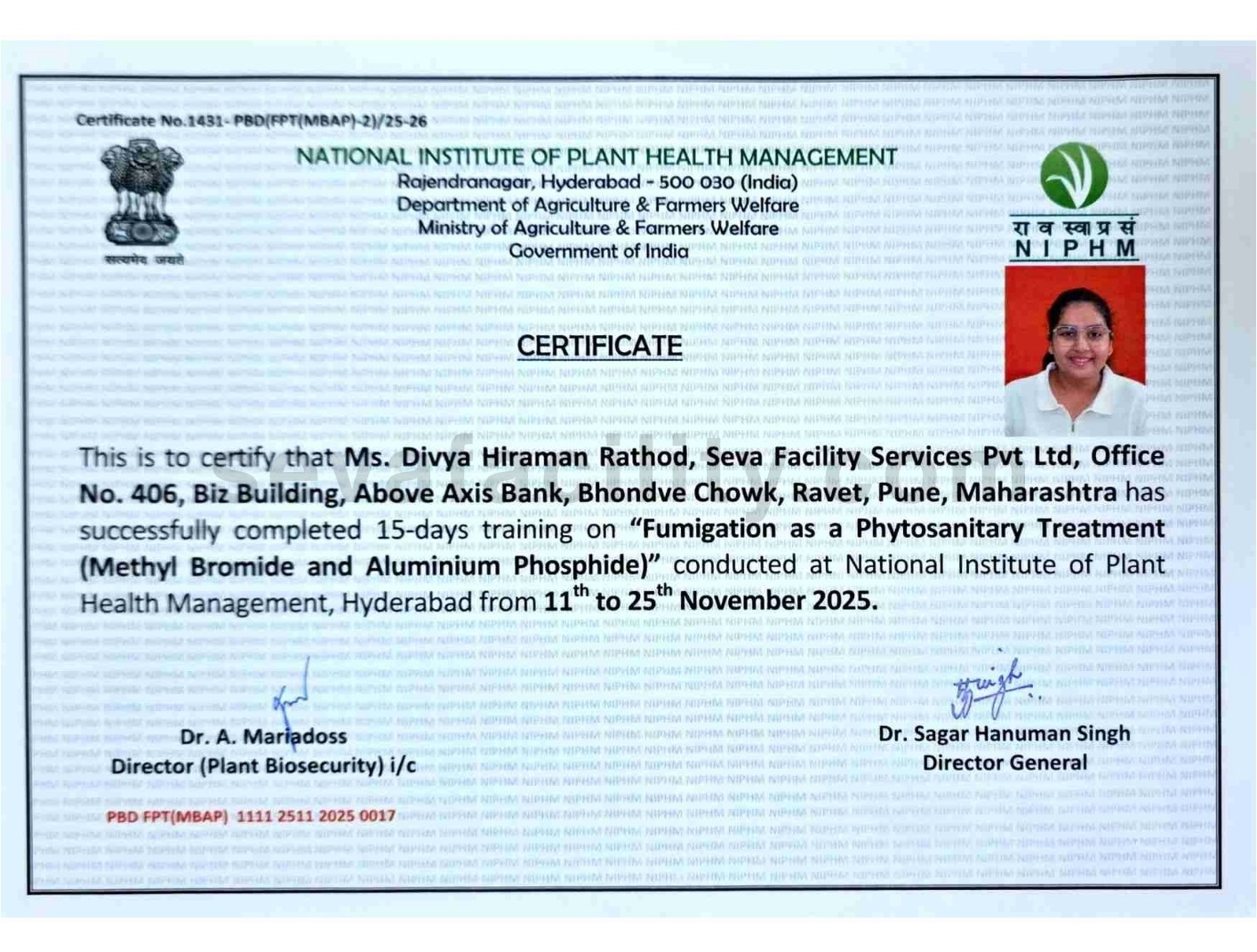 Certificate