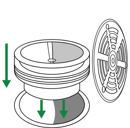 Step 2: insert Green Drain into the pipe